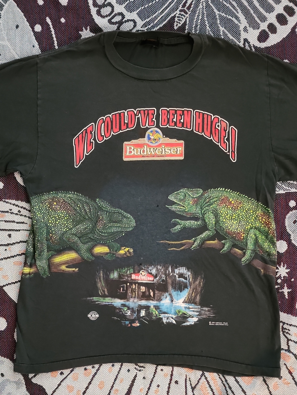 Vintage Budweiser 1997 Chameleon T-Shirt Size Large